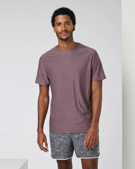 Elderberry Heather / SM Vuori Strato Tech Tee - Men's Vuori