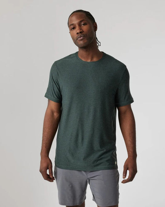 Aspen Heather / SM Vuori Strato Tech Tee - Men's Vuori