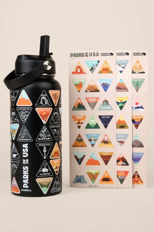 Load image into Gallery viewer, Black / 32oz Wondery The Original Parks of the USA Bucket List Bottle Wondery The Original Parks of the USA Bucket List Bottle Wondery
