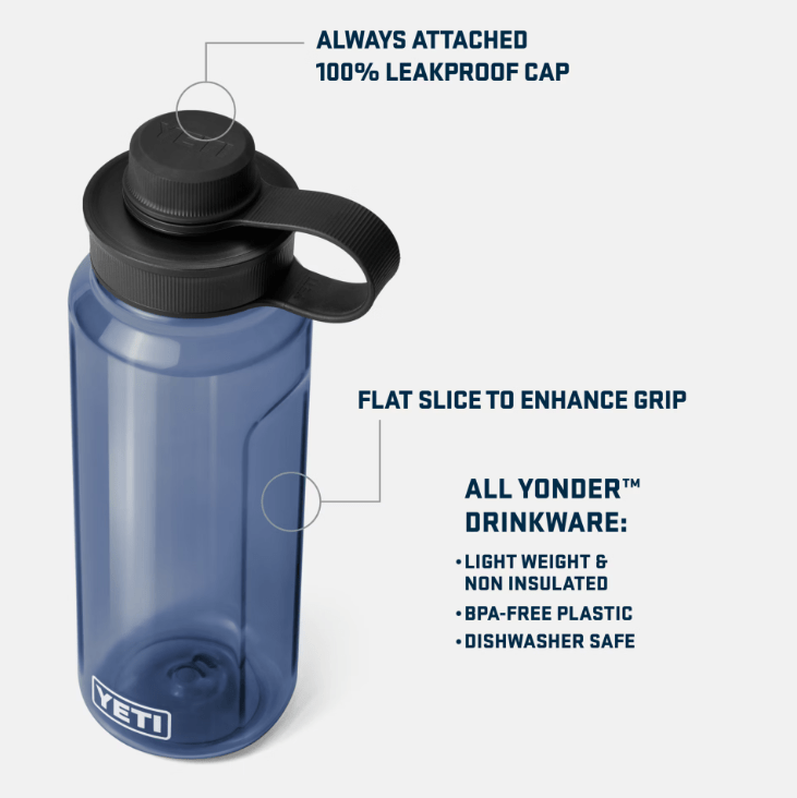 Load image into Gallery viewer, Clear Yeti 1L/34oz Yonder Water Bottle with Tether Cap Clear Yeti Coolers
