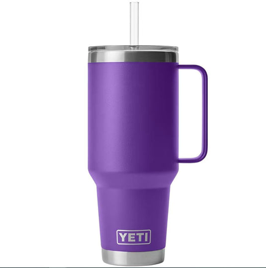 Purple Yeti LSU Rambler 42oz Straw Mug in Purple Yeti LSU Rambler 42oz Straw Mug in Purple Yeti Coolers