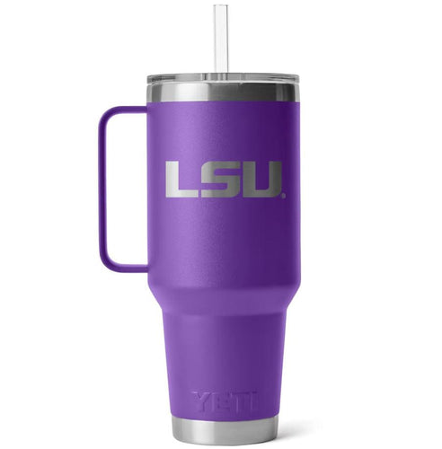 Purple Yeti LSU Rambler 42oz Straw Mug in Purple Yeti LSU Rambler 42oz Straw Mug in Purple Yeti Coolers