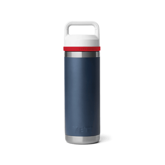Navy / Red / White Yeti Rambler 18Oz Bottle Chug in Navy / Red / White Yeti Rambler 18Oz Bottle Chug in Navy / Red / White Yeti Coolers