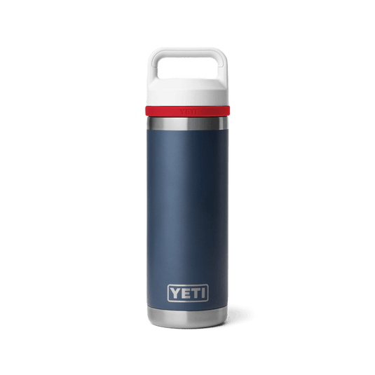 Navy / Red / White Yeti Rambler 18Oz Bottle Chug in Navy / Red / White Yeti Rambler 18Oz Bottle Chug in Navy / Red / White Yeti Coolers