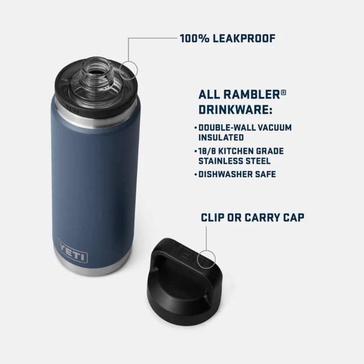 Load image into Gallery viewer, Big Wave Blue Yeti Rambler 26oz with Bottle Chug Cap Yeti Coolers
