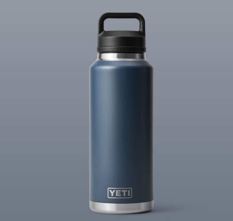 Load image into Gallery viewer, Navy Yeti Rambler 46 Oz Bottle Chug in Navy Yeti Rambler 46 Oz Bottle Chug in Navy Yeti Coolers
