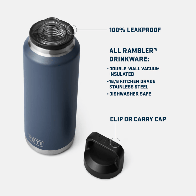 Load image into Gallery viewer, Charcoal Yeti Rambler 46oz Bottle with Chug Cap Yeti Coolers
