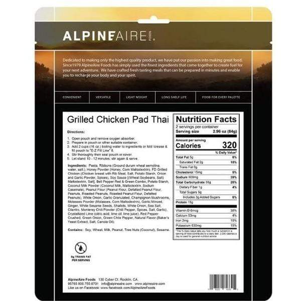 Load image into Gallery viewer, AlpineAire Foods Grilled Chicken Pad Thai Ready Meal KATADYN NORTH AMERICA
