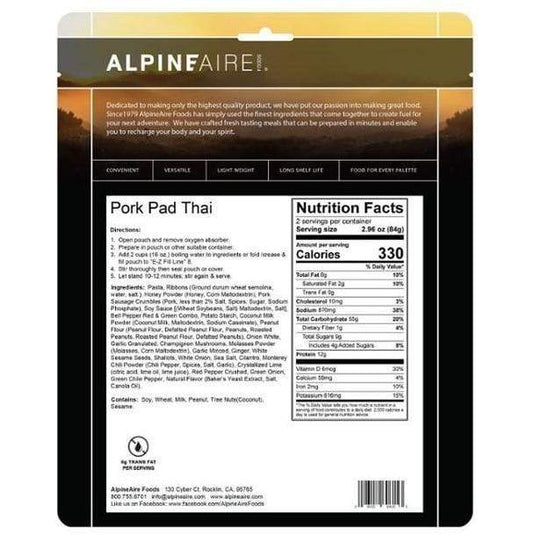 AlpineAire Pork Pad Thai Ready Meal KATADYN NORTH AMERICA