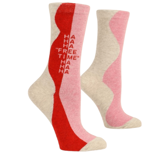 O/S Blue Q Women's Free Time Crew Socks Blue Q