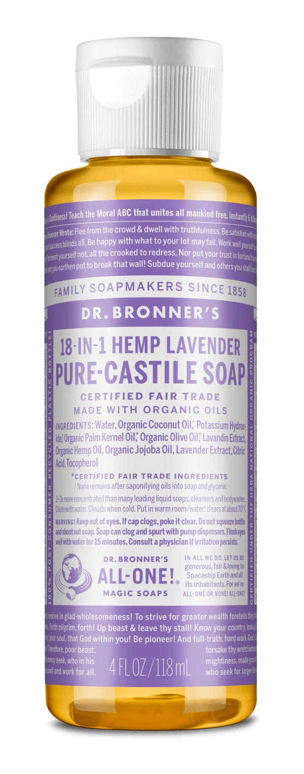 Load image into Gallery viewer, Lavender / 4 OZ Dr. Bronner&#39;s 4oz Pure Castille Soap Dr. Bronner&#39;s
