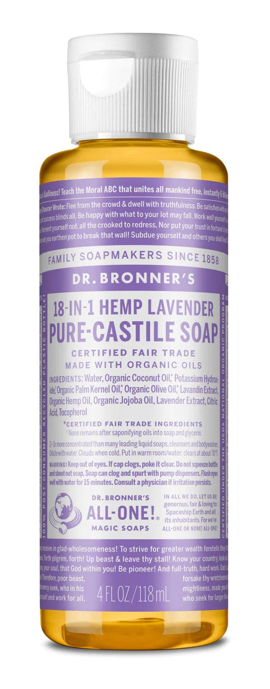 Lavender / 4 OZ Dr. Bronner's 4oz Pure Castille Soap Dr. Bronner's
