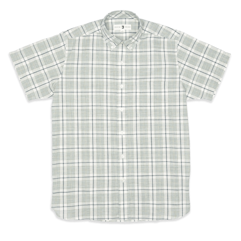 Load image into Gallery viewer, Arctic Blue / MED Duck Head Fanning Plaid Short-Sleeve Shirt - Men&#39;s DUCK HEAD
