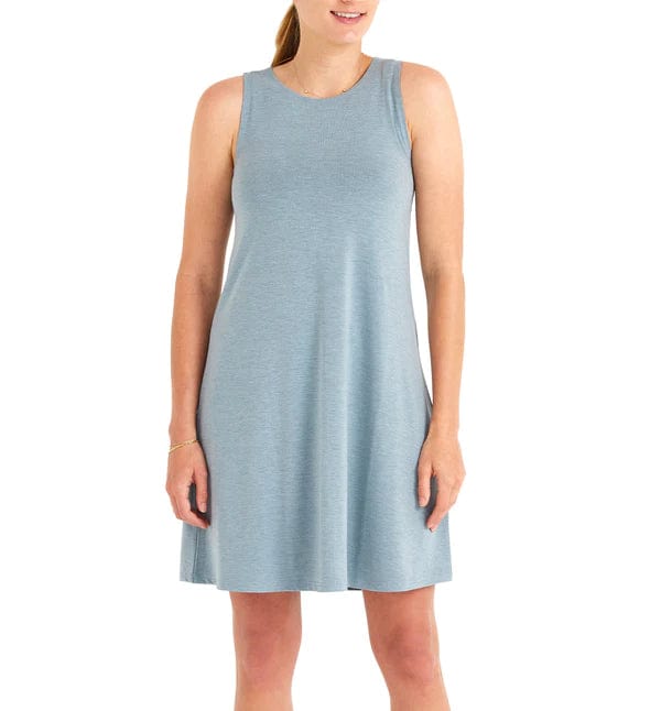 Load image into Gallery viewer, Heather Coastal Sage / SM Free Fly Bamboo Flex Dress - Women&#39;s Free Fly
