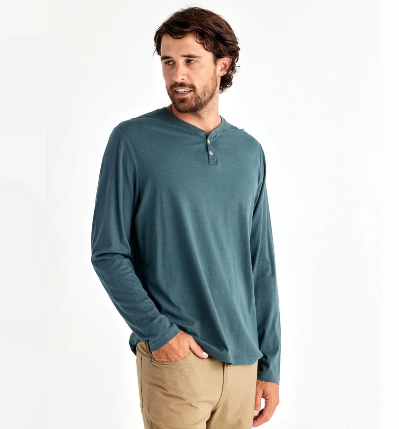 Load image into Gallery viewer, Free Fly Bamboo Heritage Henley - Men&#39;s Free Fly
