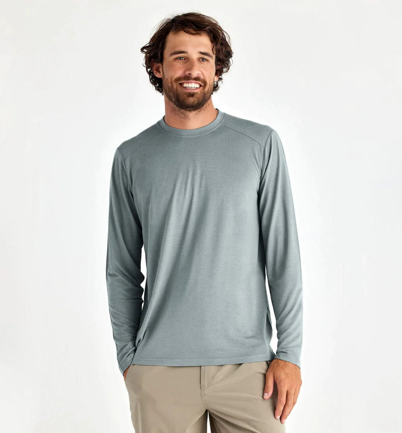 Load image into Gallery viewer, Slate / SM Free Fly Bamboo Lightweight Long Sleeve Shirt - Men&#39;s Free Fly
