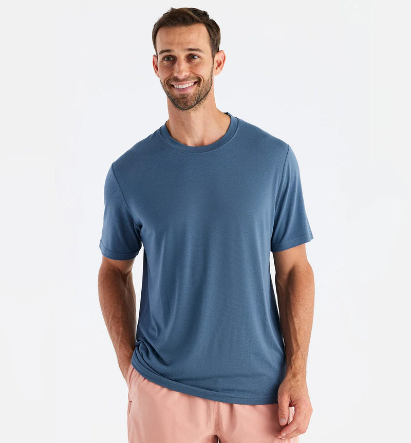 Load image into Gallery viewer, Slate Blue / SM Free Fly Bamboo Motion Tee - Men&#39;s Free Fly
