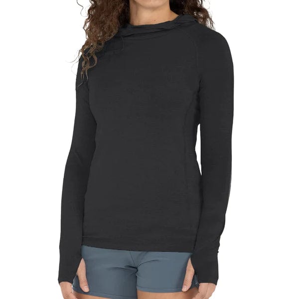 Load image into Gallery viewer, Heather Black / SM Free Fly Bamboo Shade Hoody - Women&#39;s Free Fly
