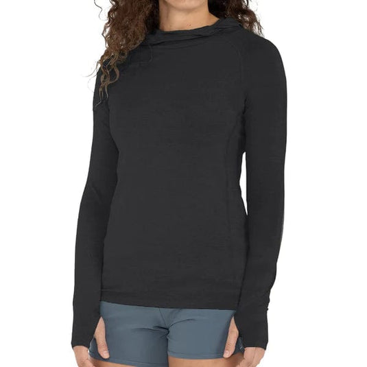 Heather Black / SM Free Fly Bamboo Shade Hoody - Women's Free Fly