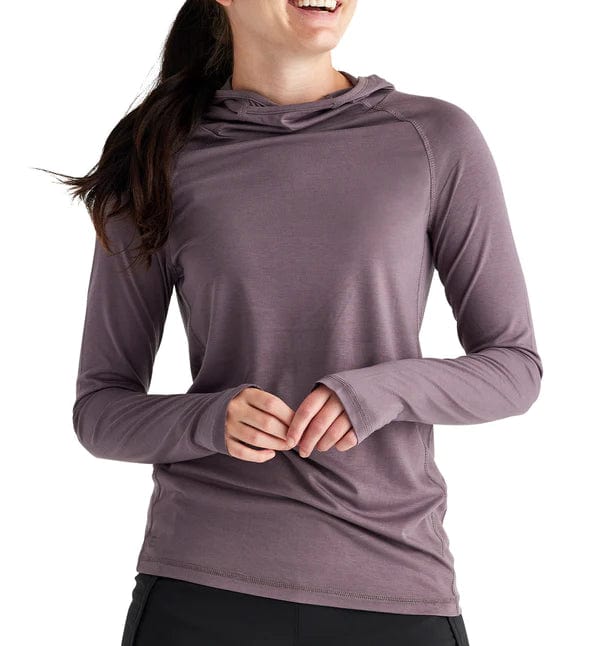 Load image into Gallery viewer, Purple Peak / SM Free Fly Bamboo Shade Hoody - Women&#39;s Free Fly
