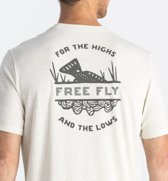 Heather Oyster / SM Free Fly Highs And Lows Tee - Men's Free Fly
