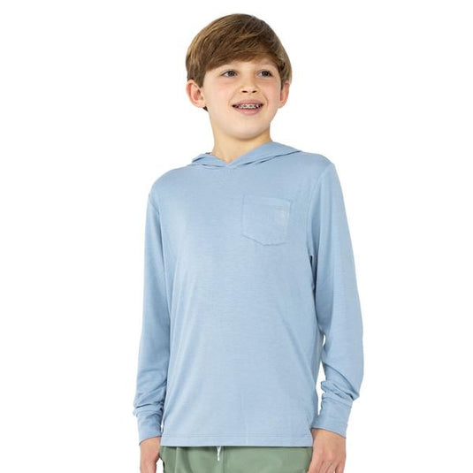 Cays Blue / Youth SM Free Fly Kids' Shade Hoody Free Fly