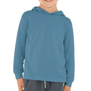 Load image into Gallery viewer, Atlantic Blue / 2T Free Fly Little Kids&#39; Bamboo Shade Hoody Free Fly
