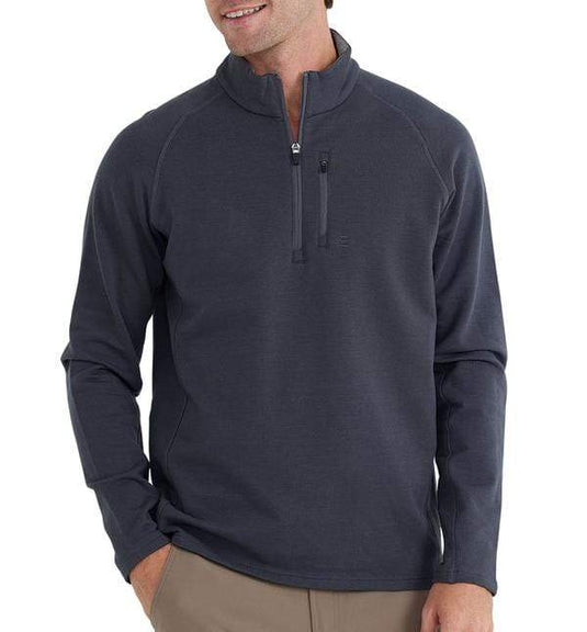 Graphite / SM Free Fly Men's Bamboo Heritage 1/4 Zip Free Fly