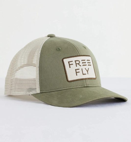 FREE FLY ADJUSTABLE SNAPBACK TRUCKER/MESH HAT/CAP, BROWN/BLACK