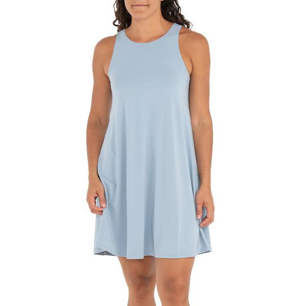 Load image into Gallery viewer, Cays Blue / XS Free Fly Women&#39;s Bamboo Flex Dress Free Fly
