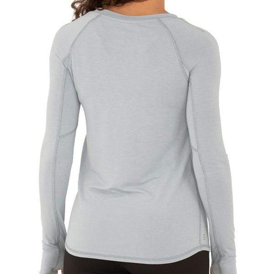 Women's Split Hem Longline Tunic Top - Long Sleeve Workout Shirts