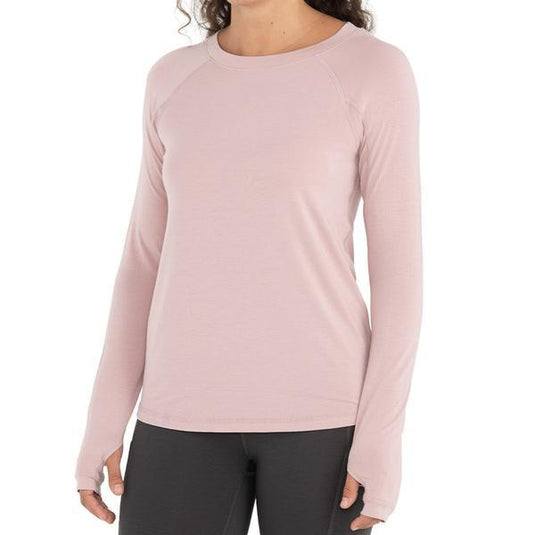 Harbor Pink / XS Free Fly Women's Bamboo Midweight Long Sleeve Crew Shirt Free Fly