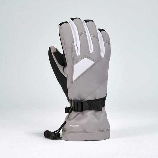 Clay grey / White / SM Gordini Women's Aquabloc Down Gauntlet Gloves GORDINI