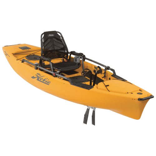 Papaya Orange Hobie Mirage Pro Angler 12 Fishing Kayak in Papaya Orange Hobie