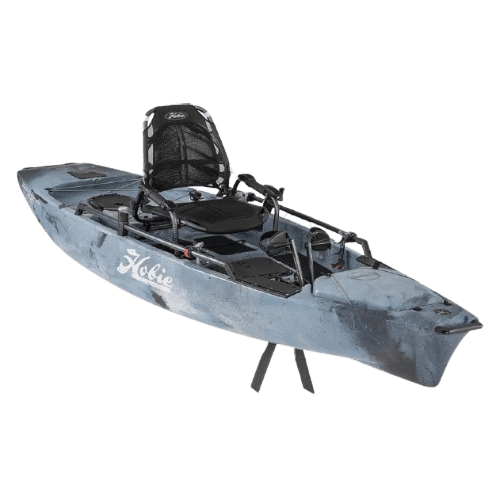 Arctic Blue Camo Hobie Mirage Pro Angler 12 Fishing Kayak w/ 360 Drive Technology in Arctic Blue Camo Hobie