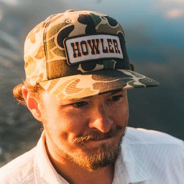 Load image into Gallery viewer, Howler Slab Serif: Camo Howler Bros Structured Snapback Howler Bros
