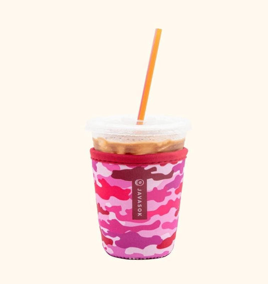Small Javasok Pink Camo Coffee Sleeve JavaSok