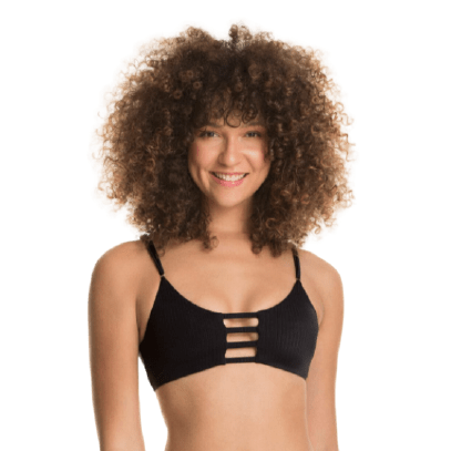 Black/Multi / SM Maaji Women's Black Onyx Praia Classic Bralette Bikini Top MAAJI
