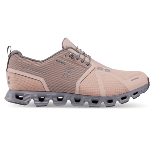 Rose & Fossil / 5.5 On Cloud 5 Waterproof in Rose | Fossil- Women's On Running