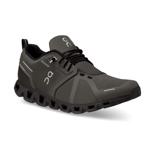 Olive & Black / 8 On Running Men's Cloud 5 Waterproof Shoes in Olive & Black On Running