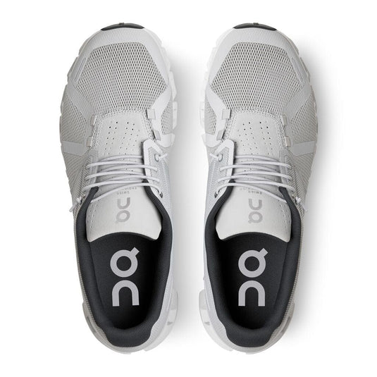On Running Men's Cloud Shoes in Glacier & White On Running