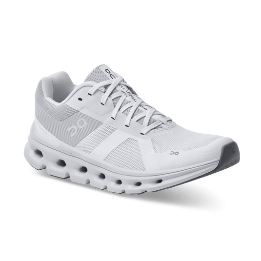 On Running Women's Cloudrunner Shoes in White & Frost On Running