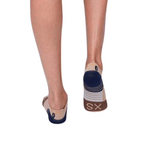 On Running Women's Low Socks in Rosebrown & Grey On Running