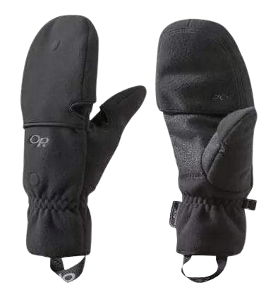 Black / SM Outdoor Research Men's Gripper GORE-TEX® INFINIUM™ Convertible Gloves OUTDOOR RESEARCH