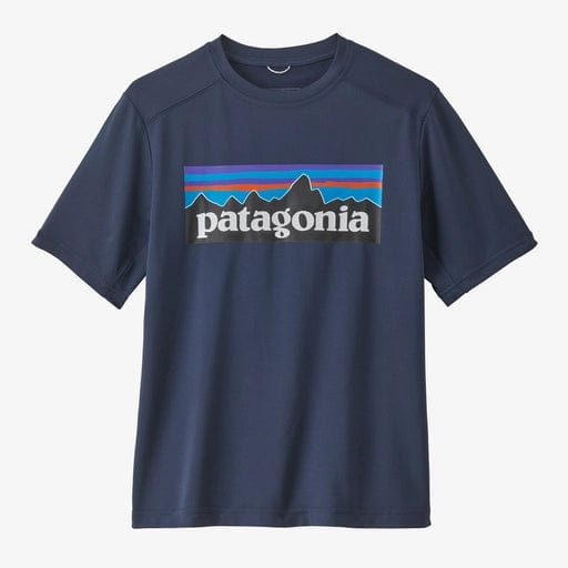 Load image into Gallery viewer, P-6 Logo: New Navy / Youth SM Patagonia Capilene Silkweight T-Shirt - Kids&#39; PATAGONIA INC
