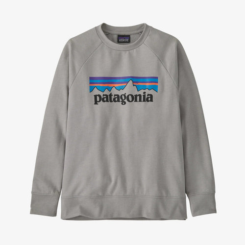 P-6 Logo: Drifter Grey / SM Patagonia Lightweight Crew Sweatshirt - Kid's PATAGONIA INC
