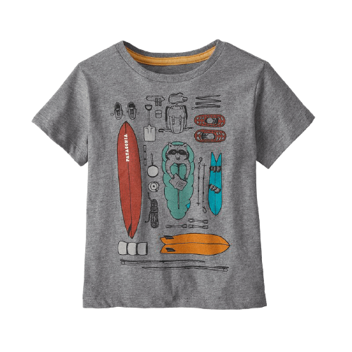 Bandito Kit: Gravel Heather / 2T Patagonia Little Boys' Graphic Organic T-Shirt PATAGONIA INC