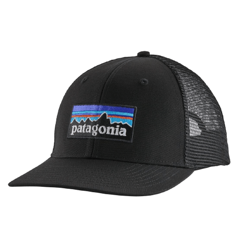 Black Patagonia P-6 Logo Trucker Hat Pat P-6 Logo Trucker Hat PATAGONIA INC
