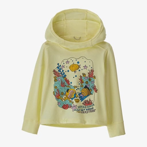 Coral Campout: Isla Yellow / 2 Patagpmoa Capilene Silkweight Hoody - Baby PATAGONIA INC