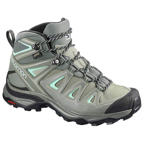 Shadow / Castor Grey / Beach Glass / 7 Salomon Women's X Ultra 3 Mid GTX Shoes Salomon Women's X Ultra 3 Mid GTX  SALOMON USA